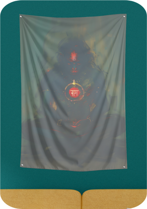Meditative Hanuman Tapestry (35 x 45 Inches) – Soft, Lightweight & Perfect Gift for Devotees