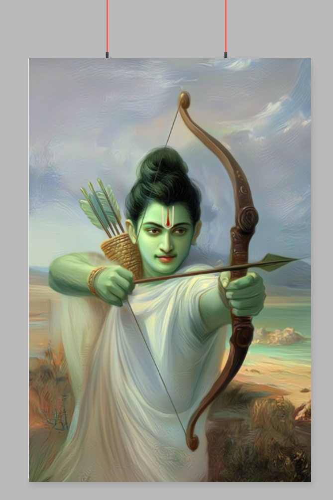 Shri Ram Poster | Lord Ram Blessing Wall Art | Spiritual Vastu Decor for Home & Temple
