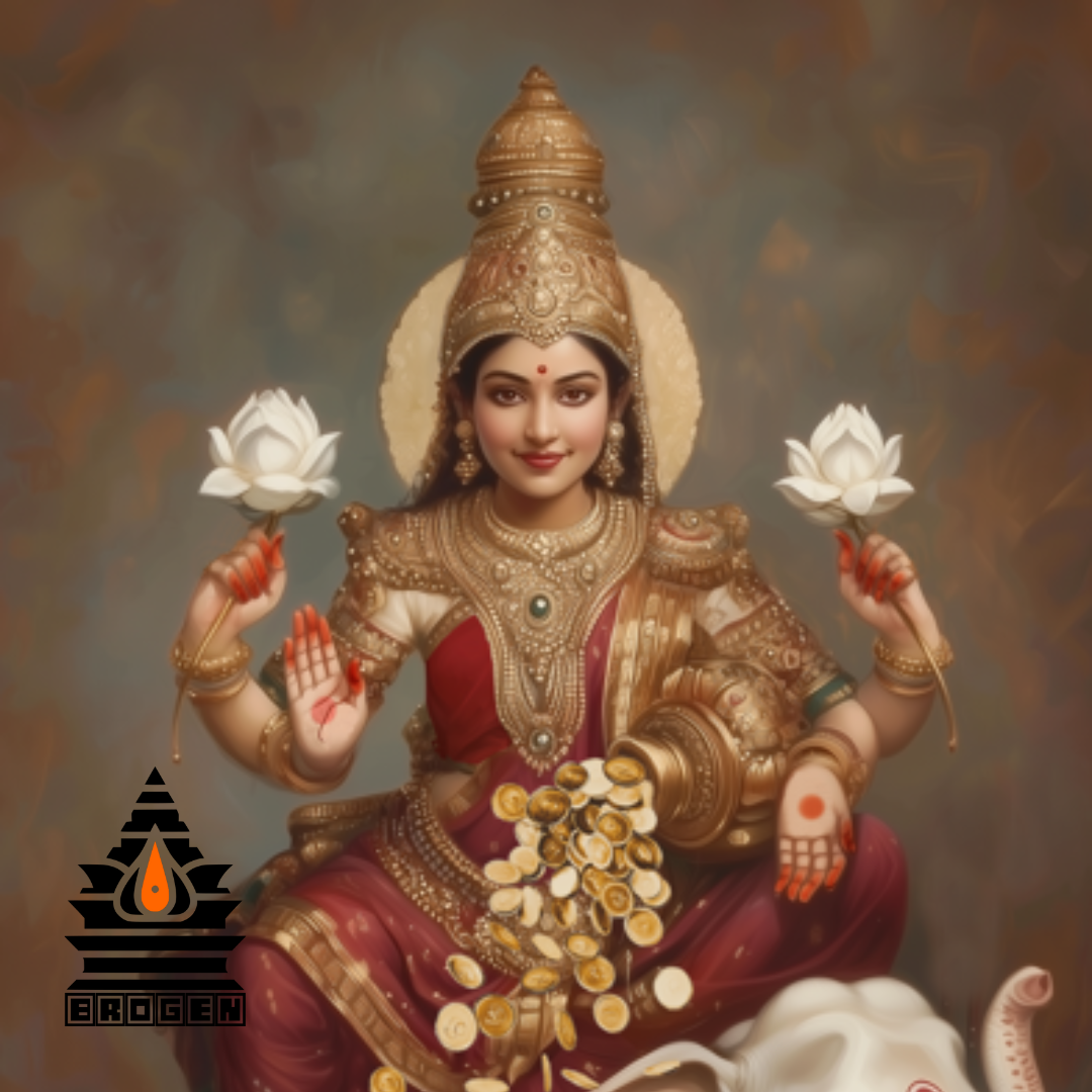 Divine Digital Art of Devi Mahalakshmi – Goddess of Wealth & Prosperity | 1700x2600 Pixels