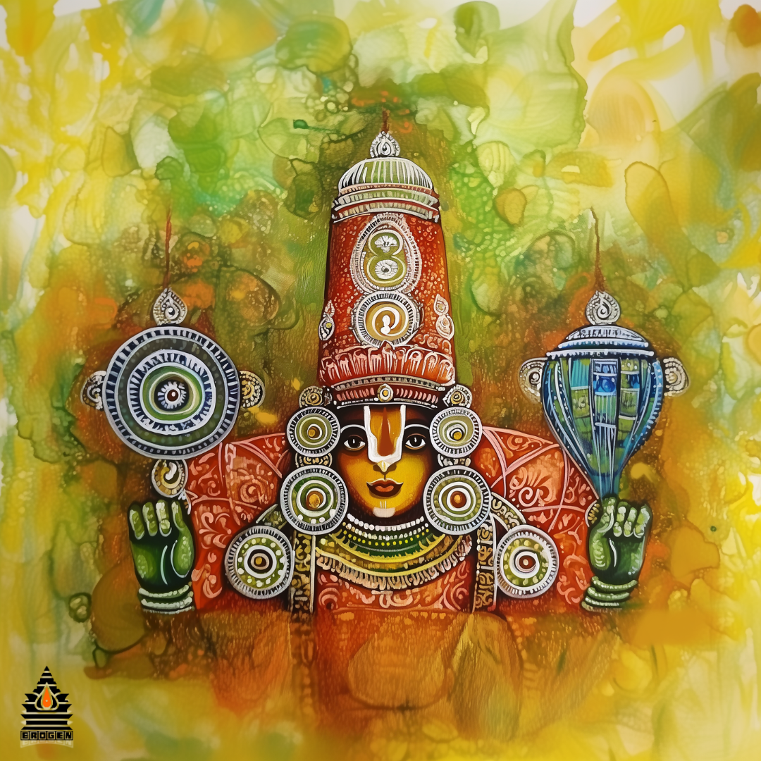 Lord Venkateswara Digital Art | High-Resolution Spiritual Artwork Download