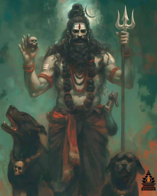 Divine Digital Art of Kala Bhairava – High-Resolution Download