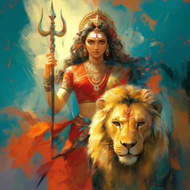 Digital Art Download: Maa Durga - Divine Goddess High-Resolution Artwork