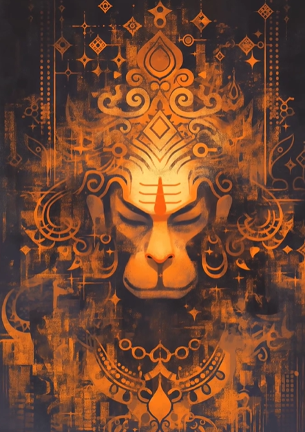 Digital Art Download Sri Hanuman Face High Resolution Artwork Brogen