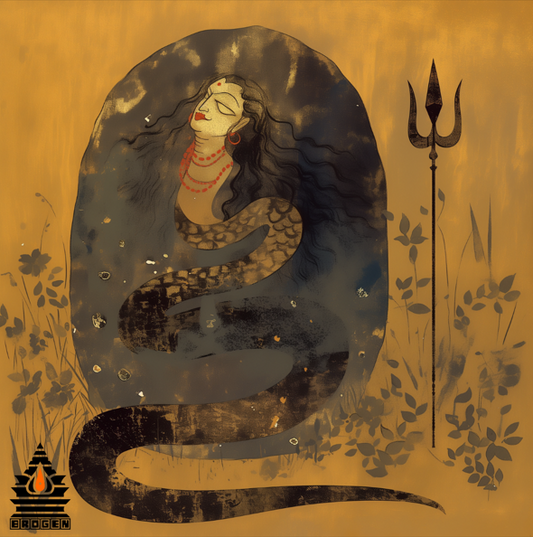 Divine Digital Art of Naga Deity - High-Resolution PNG Download