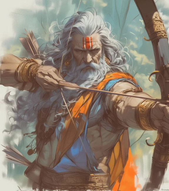 Digital Art of Guru Dronacharya - High-Resolution Downloadable PNG