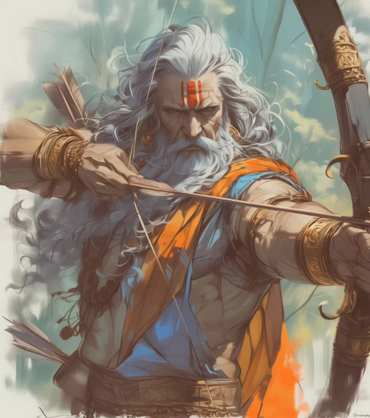 Digital Art of Guru Dronacharya - High-Resolution Downloadable PNG