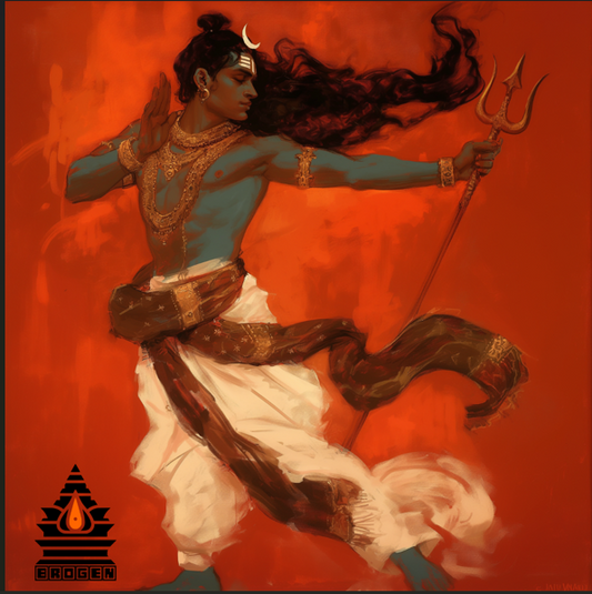 Divine Digital Art of Hindu God Mahadeva - High-Resolution Downloadable PNG