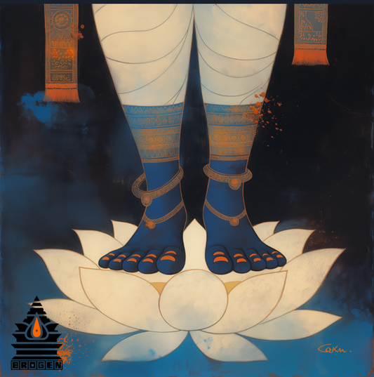Digital Art of Divine Feet of Sri Hari - High-Resolution Download