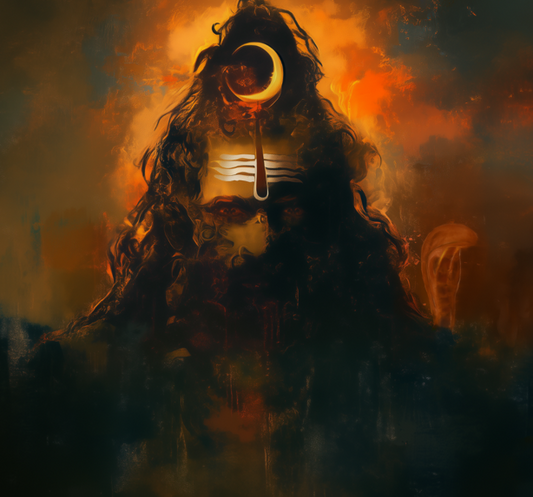 Lord Bhairava Face Art - Digital Download (4200x4200 Pixels, 150 DPI)