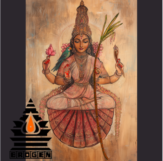 Goddess Rajarajeshwari Digital Art – Divine Mother Artwork | 3800x5500 Pixels, 150 DPI