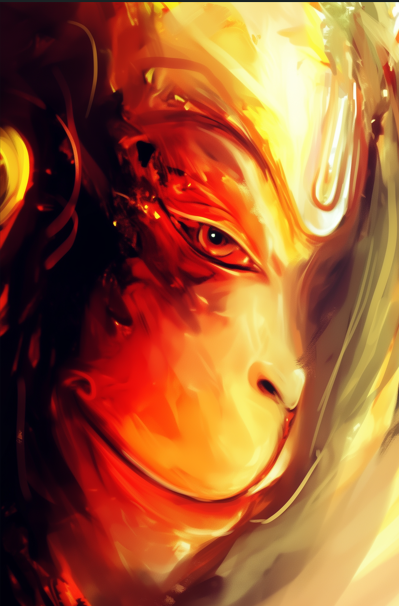 Hanuman ji Face Art Hd Download | Bajrangbali Abstract Expression