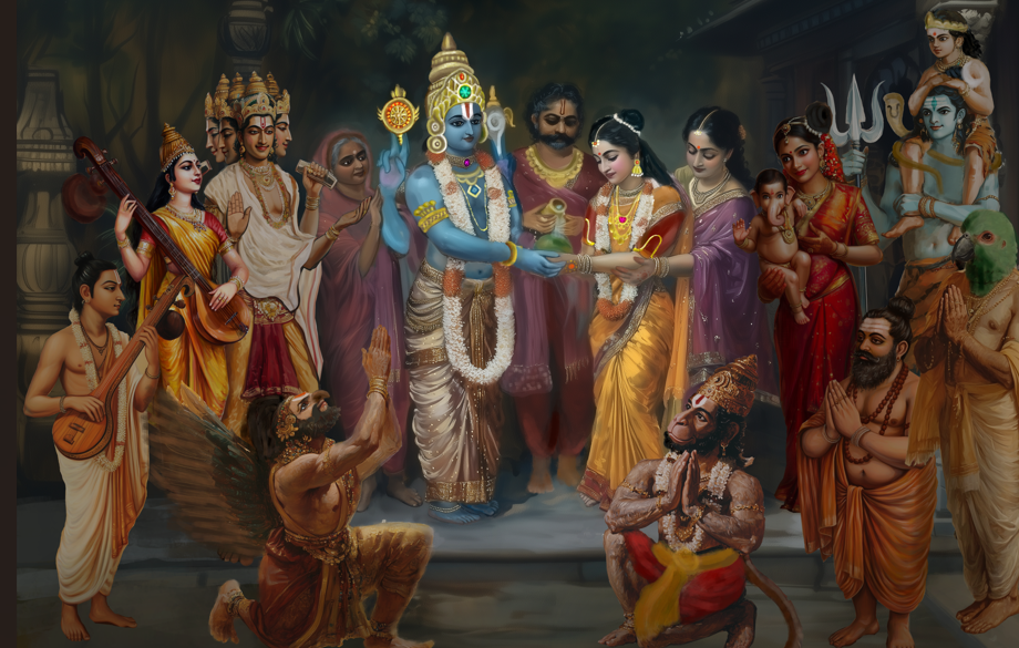 Srinivasa Kalyanam Digital Art – Venkateswara Kalyanam HD Image Download 150 and 300 dpi