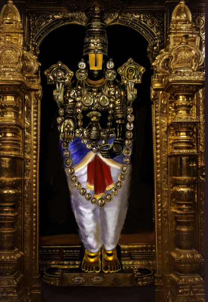 Venkateswara Swamy Digital Art – Tirupati Balaji HD Image Download