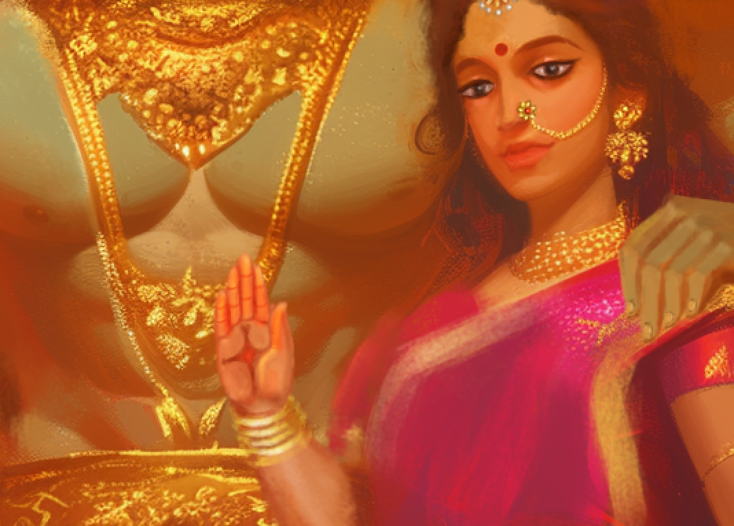 Lakshmi Narayan Poster – 300 GSM Divine Wall Art for Wealth, Harmony, and Protection | Vastu Positive Decor