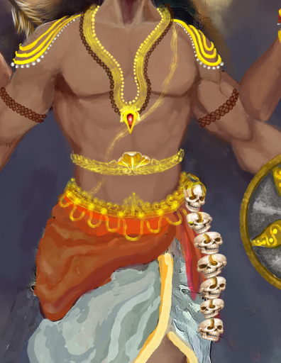 Veerabhadra Swamy Digital Art | Fierce Form of Lord Shiva | HD art Download