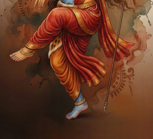 Ardhanarishvara Digital Art | Shiva Shakti Divine Union | HD Spiritual Artwork Download