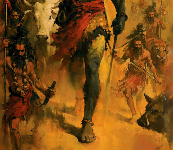 Lord Shiva with Ganas Digital Art Download| Hd image file download