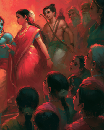 Sri Rama Returns to Ayodhya in Pushpaka Vimana Art Digital Download | Hd Image file download