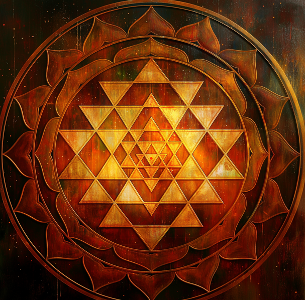Set of Two Sri Chakra Digital Artworks – High-Resolution Spiritual Decor | 8500x8500 Pixels, 300 DPI