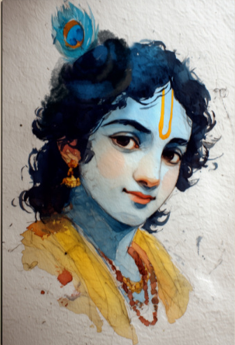 Krishna Digital Art Hd Download – digital soft copy (1700x2600 px)