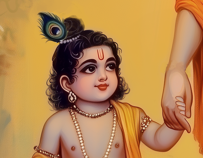 Raghavendra Swamy and Sri Krishna Poster – Bhakti Wall poster| 300 GSM Print