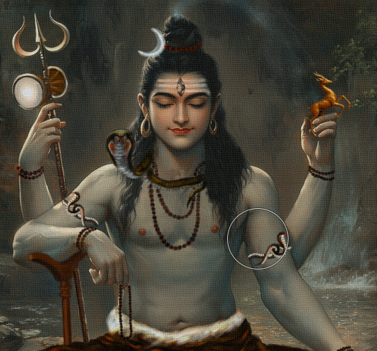 Lord Shiva Canvas Print Roll (Unframed) – Mahadeva Wall Art for Home Temple, Meditation Room & Spiritual Décor