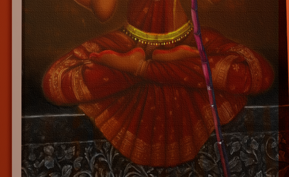 Lalitha Tripura Sundari – Kanchi Kamakshi Devi Canvas Wall Art | Divine Goddess of Love & Wisdom | Vastu Positive Spiritual Gift