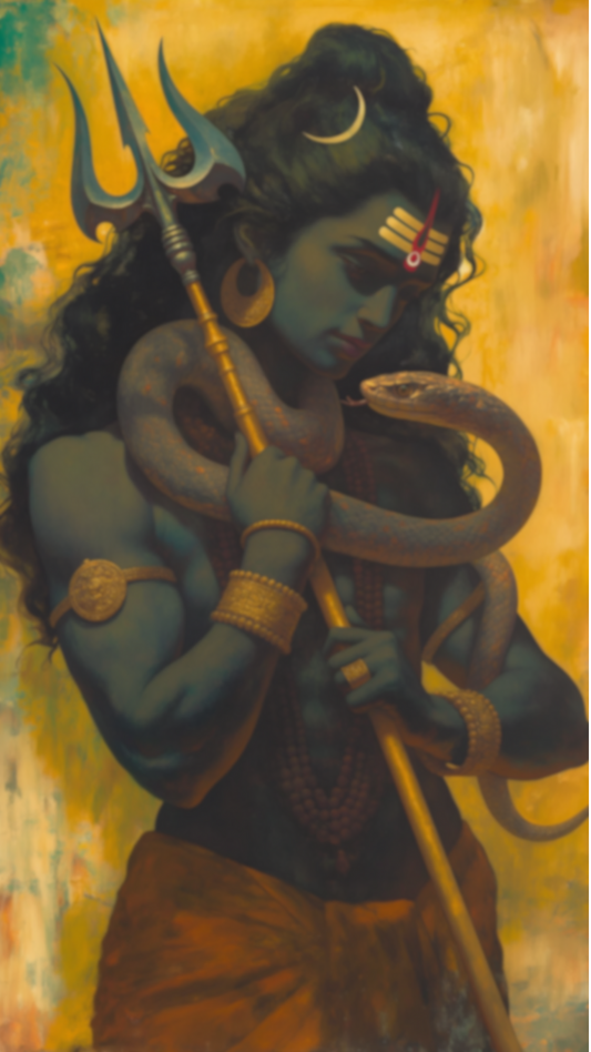 Divine Digital Art of Lord Shiva - High-Resolution Download
