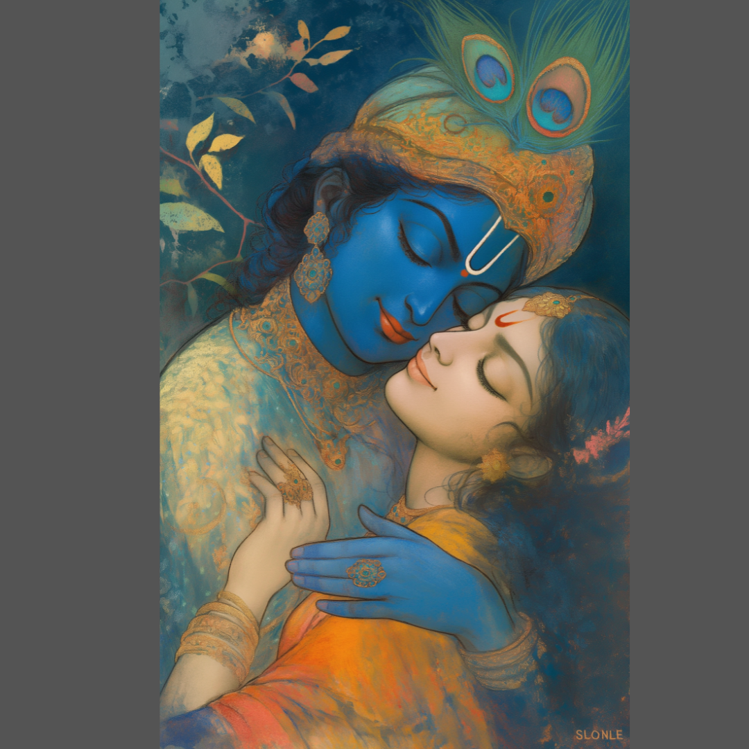 Ethereal Digital Art of Radha and Krishna: The Symbol of Divine Love
