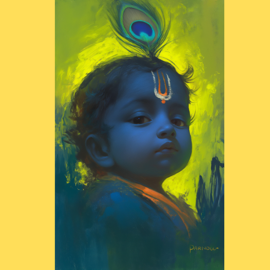 Divine Digital Art of Lord Krishna: High-Resolution Spiritual Artwork