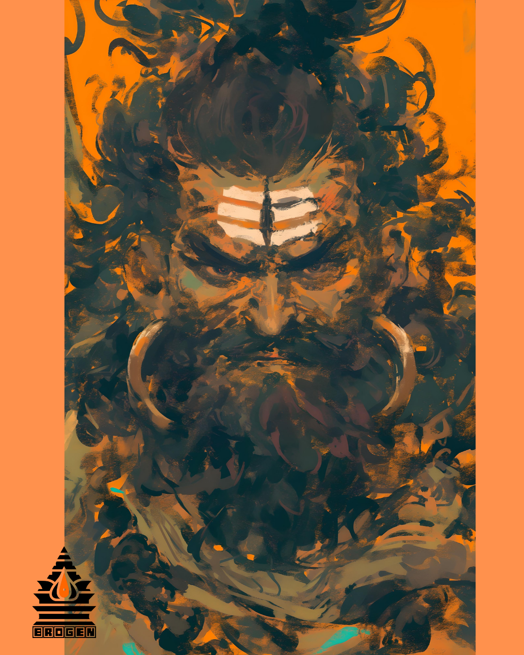 Fierce Digital Art of Lord Bhairava - High-Resolution Download