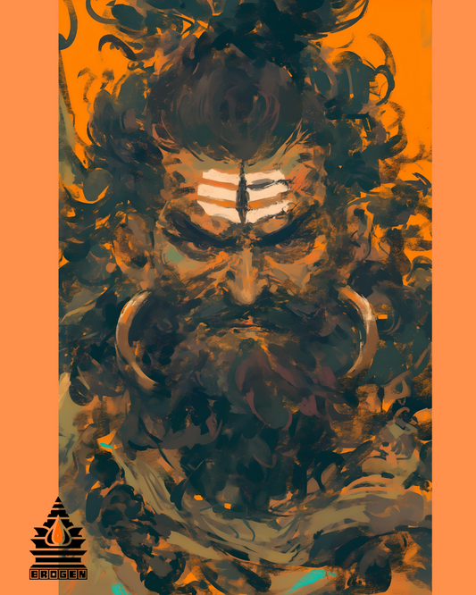 Fierce Digital Art of Lord Bhairava - High-Resolution Download