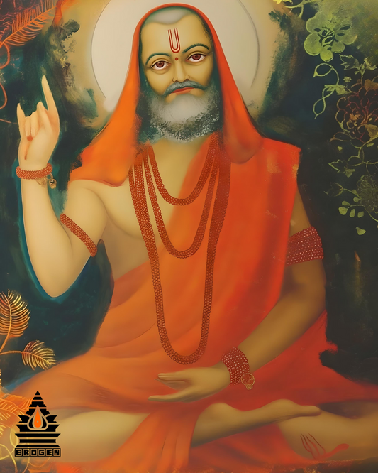 Digital Art of Raghavendra Swamy - High-Resolution Spiritual Artwork Download