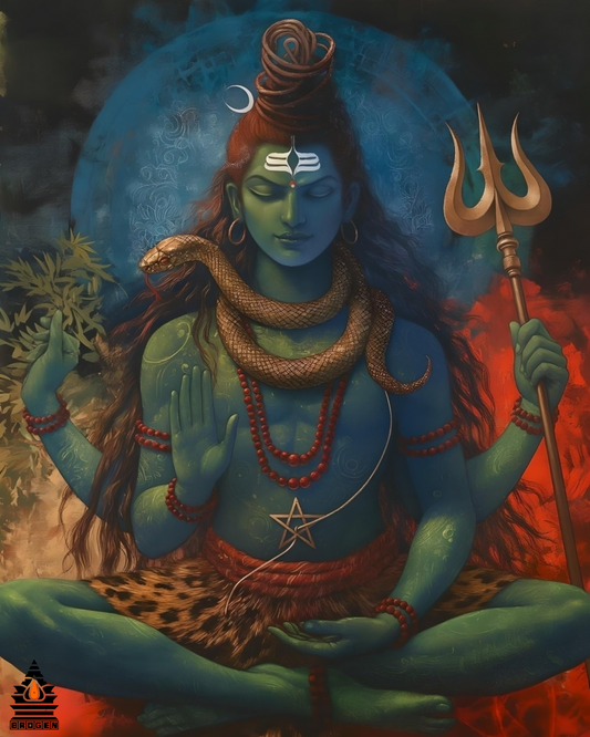 Digital Download: Meditative Shiva - High-Resolution Spiritual Art of Lord Shiva