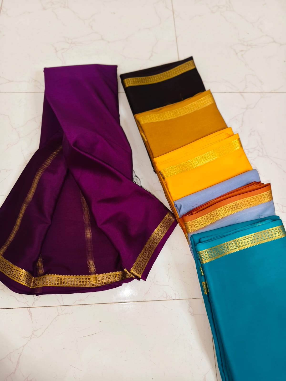 Rich Deep Purple Mysore Silk Saree – Pure Silk Saree for Weddings & Festive Wear