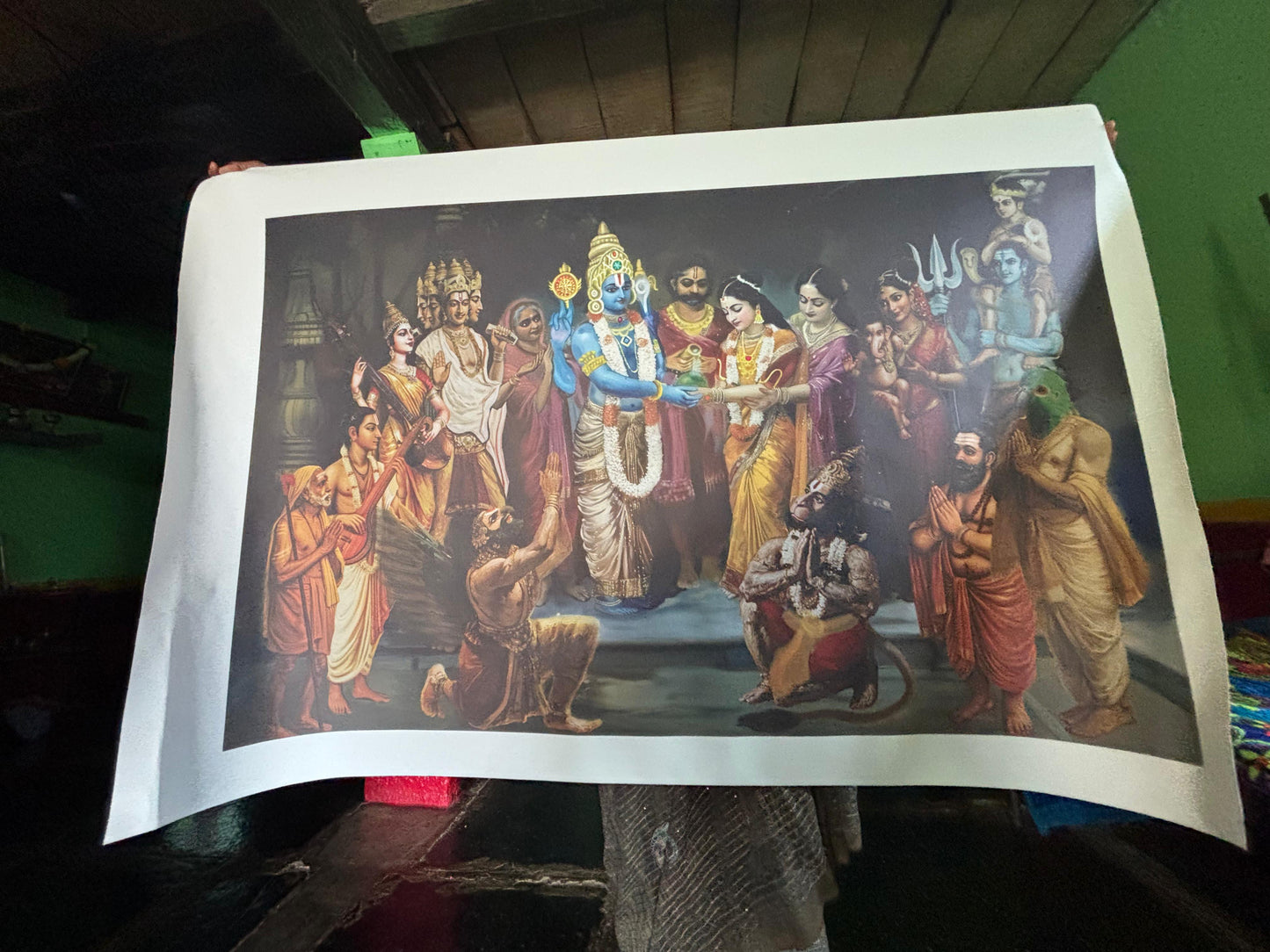Srinivasa Kalyanam Canvas Print Roll (Unframed) – Venkateswara Kalyanam Hindu Wedding Scene Wall Art for Home, Temple & Gift Décor