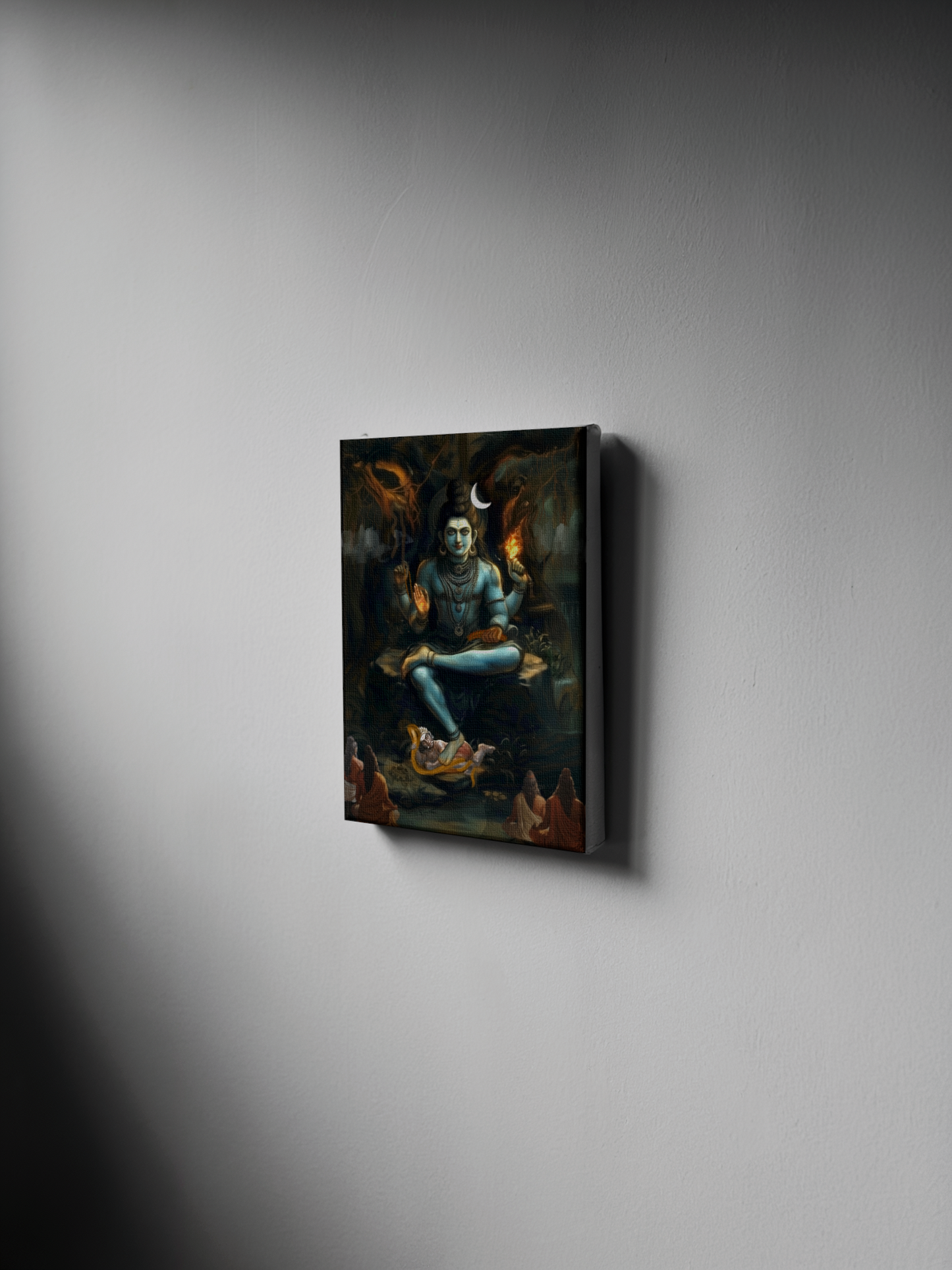 Dakshinamurthy Digital Painting on Canvas – Enlightening Wall Art for Home, Study, and Spiritual Decor
