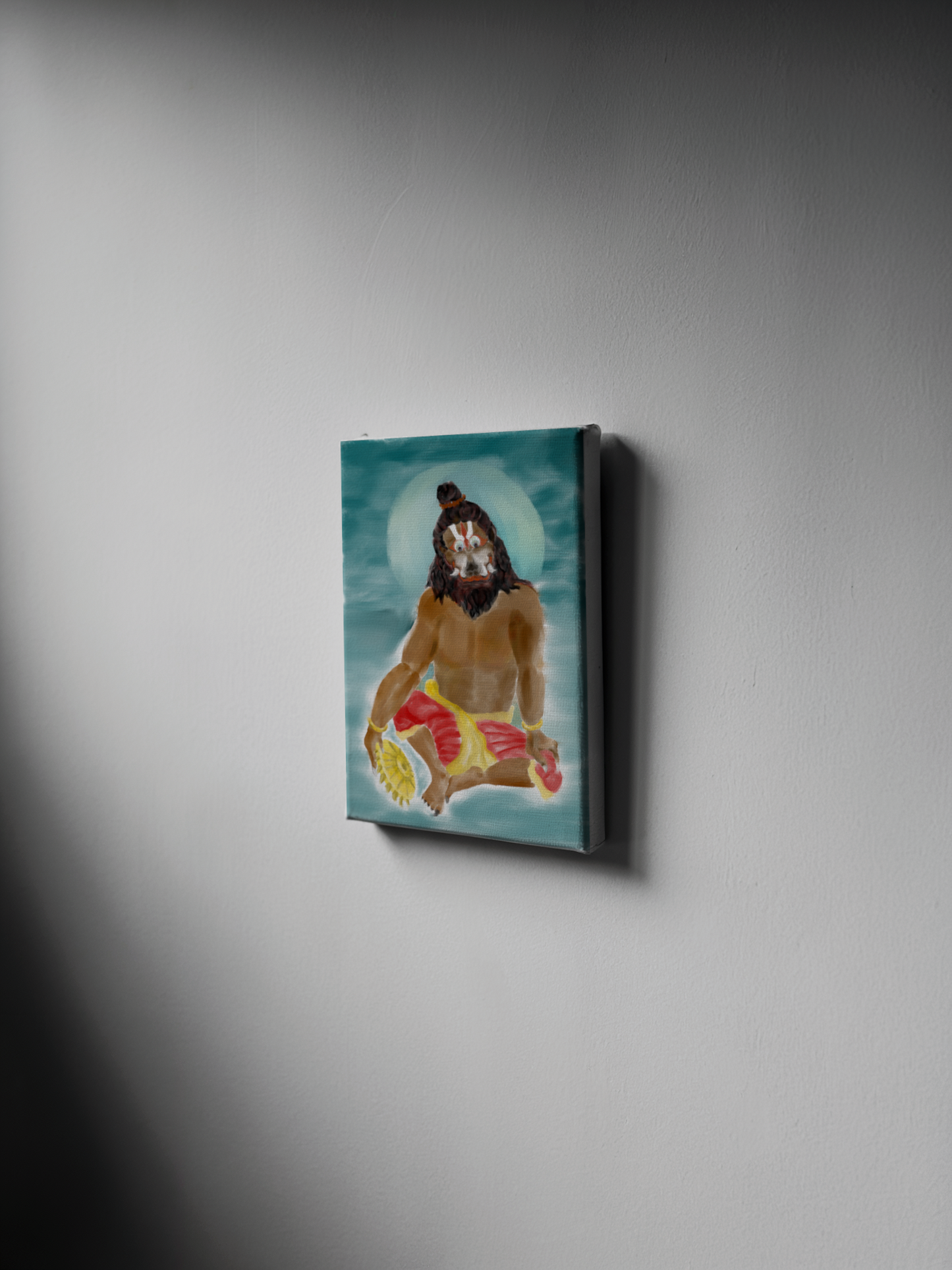 Kevala Narasimha Swamy canvas print with back frame β Divine Wall Art for living Room & Spiritual Decor