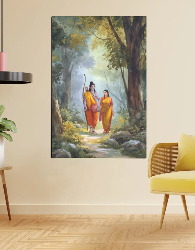 Sita Ram Poster – Lord Rama and Sita Wall poster | 300 GSM Print