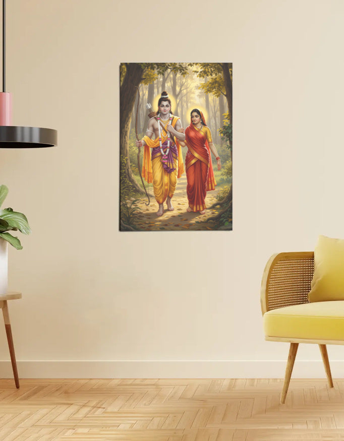 Sita Rama Poster – Divine Couple Wall Art | 300 GSM Print