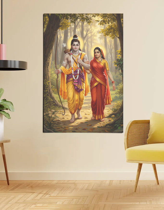 Sita Rama Poster – Divine Couple Wall Art | 300 GSM Print