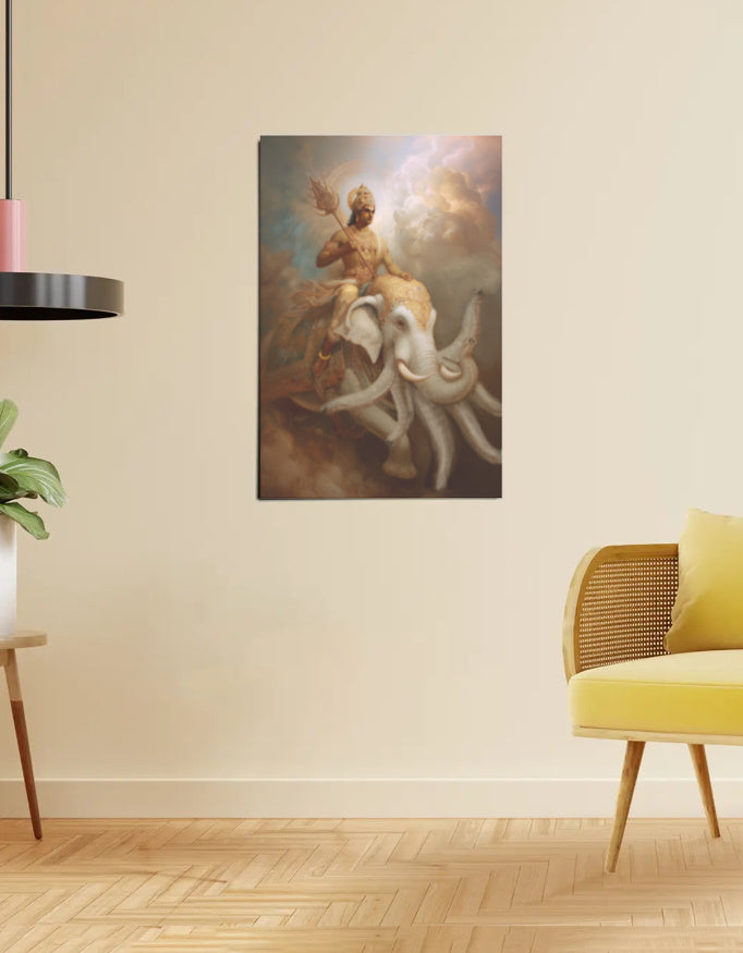 Indra Dev wall Poster – King of Devas & Svarga | 300 GSM print