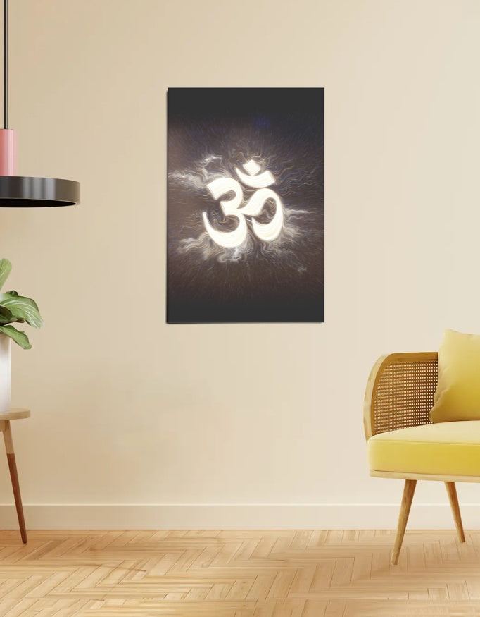 Om Poster – Sacred Symbol Wall Art | 300 GSM Spiritual Print for Meditation & Decor