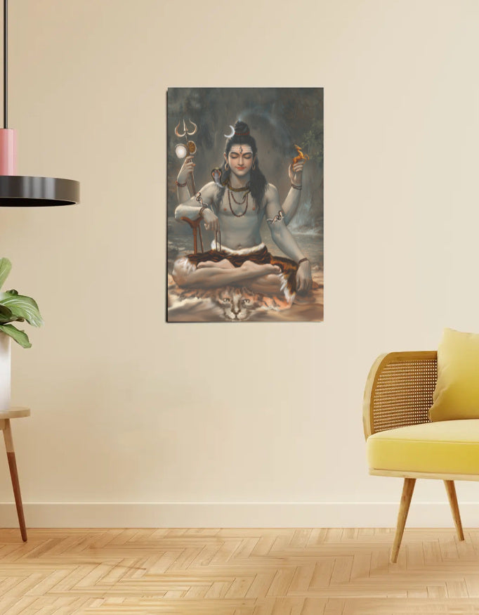 Lord Shiva Poster – 300 GSM, Mahadeva Art for Peace and Power | Vastu Positive Decor