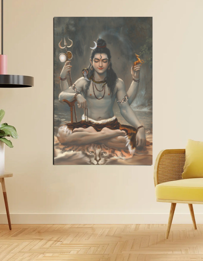 Lord Shiva Poster – 300 GSM, Mahadeva Art for Peace and Power | Vastu Positive Decor
