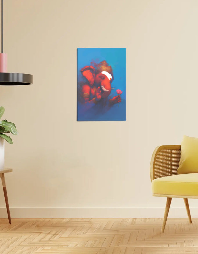 Lord Ganesha wall Poster – 300 GSM Wall Art for Wisdom & Prosperity | Vastu-Positive Decor