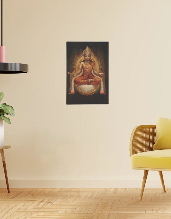 Annapoorna Devi Premium Wall Poster – Hindu Goddess Wall Art for Kitchen, Dining & Home Temple | Vastu Spiritual Decor for Abundance