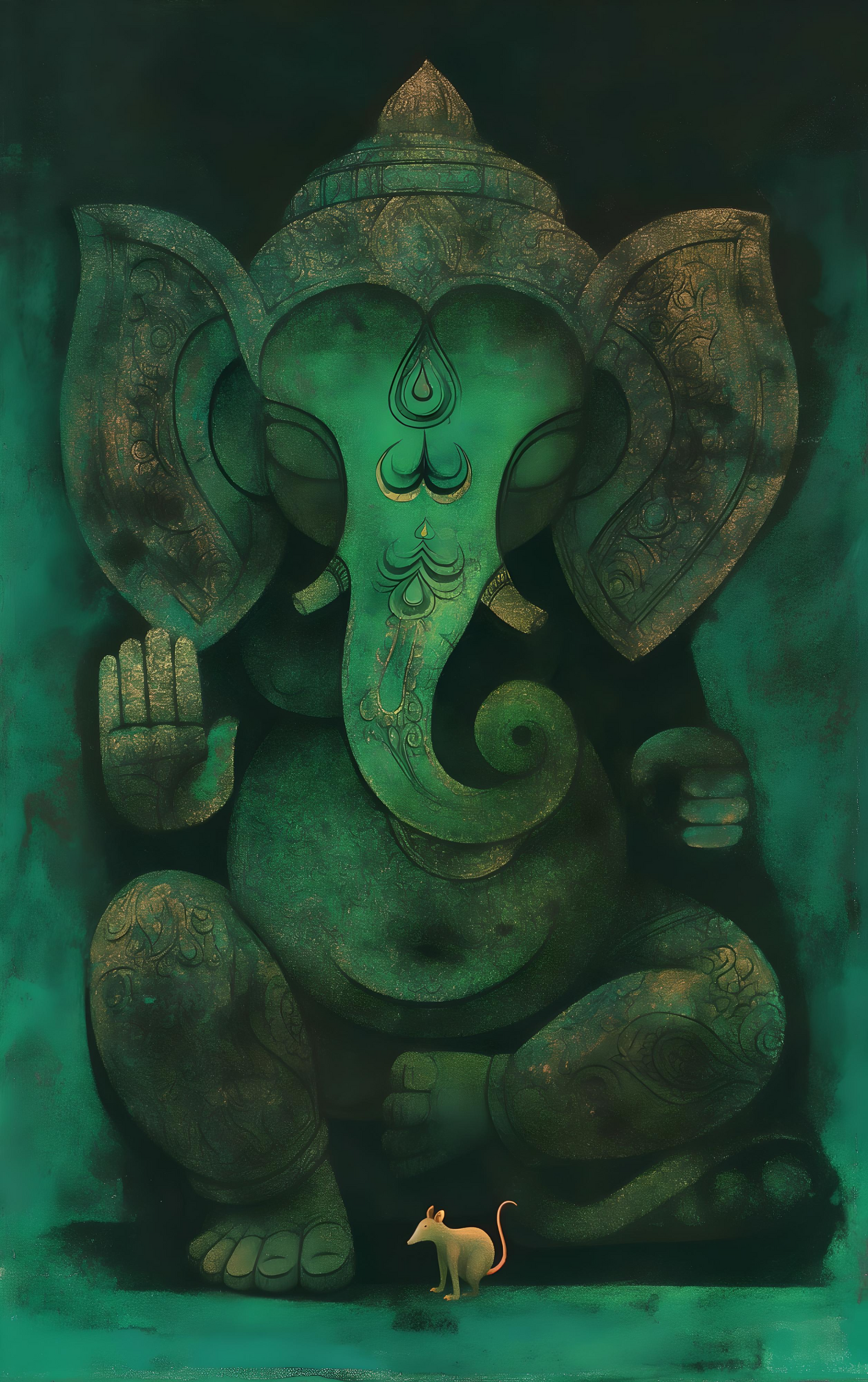 Divine Digital Art of Lord Ganesha for Download - High-Resolution Artwork