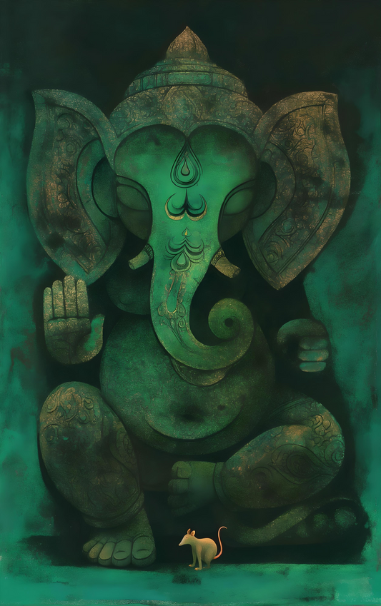 Divine Digital Art of Lord Ganesha for Download - High-Resolution Artwork