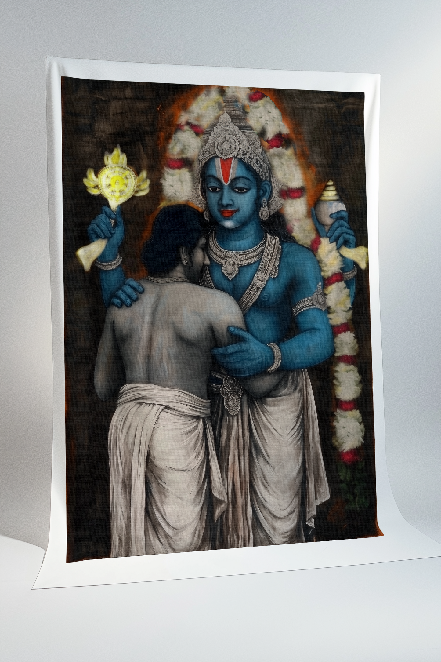 Tirupati Venkateshwara Swamy Canvas Print Roll – Unframed Spiritual Wall Art for Pooja Room & Devotional Decor